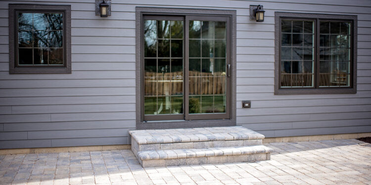 Aged Pewter James Hardie siding - 6'' exp. Cedarmill Finish ...